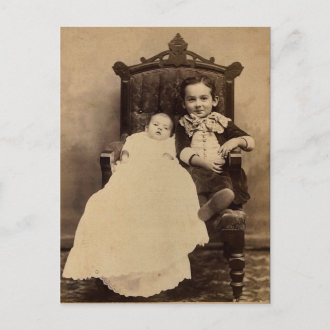 Postal William & baby LAHR, alrededor de 1880 (Anverso)