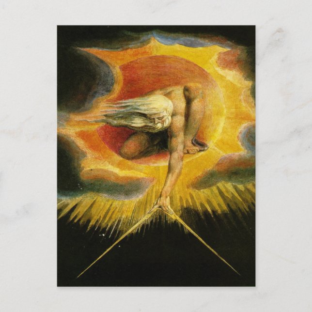 Postal William Blake Art God (Anverso)