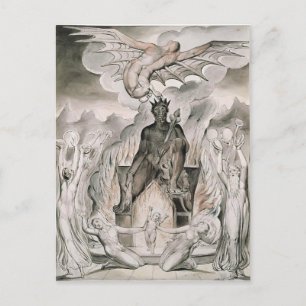 Postal William Blake: Ilustracion La Natividad de Cristo