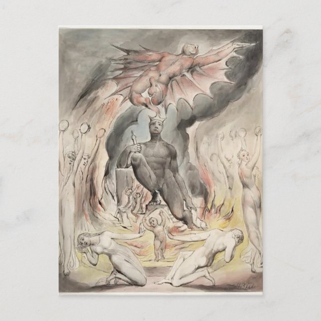 Postal William Blake: La Natividad de Cristo Ilustracion (Anverso)
