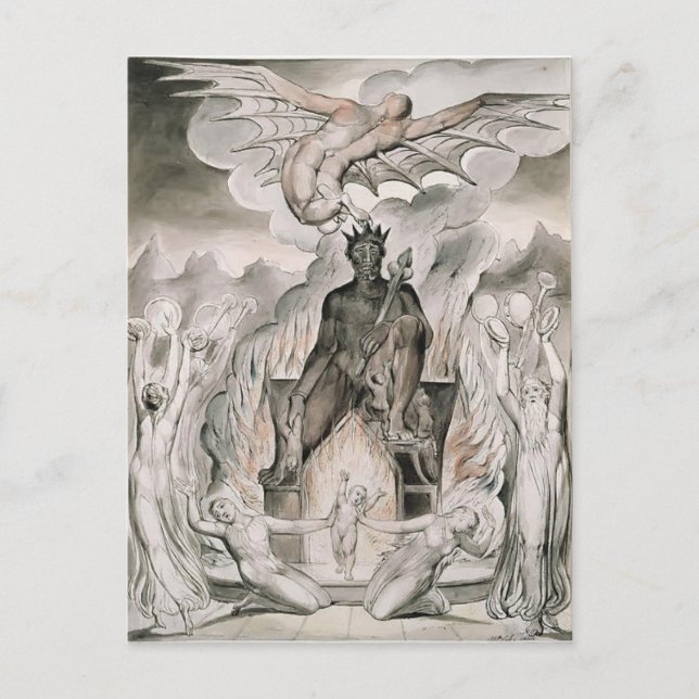 Postal William Blake: La Natividad de Cristo Ilustracion (Anverso)