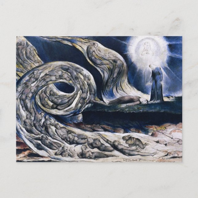 Postal William Blake La Postcarta De Los Amantes De Los R (Anverso)
