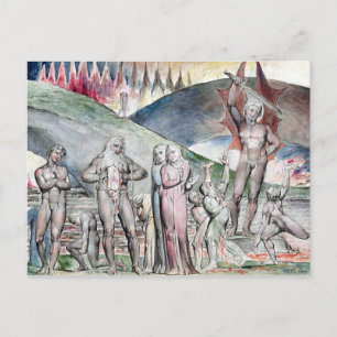 Postal William Blake Las Schismacias y Las Torres