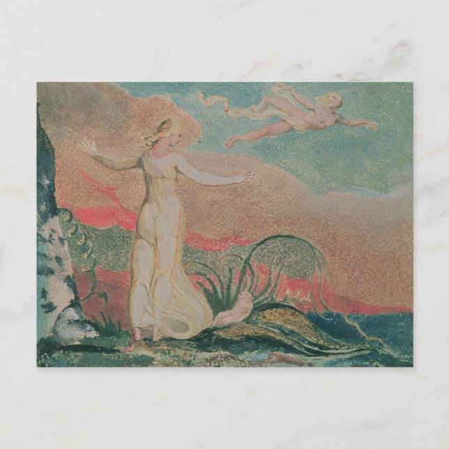Postal William Blake | Libro del tallo; Plate 4 Thin (Anverso)