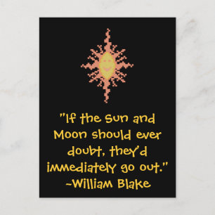 Postal William Blake Sun y Moon Quote