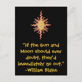 Postal William Blake Sun y Moon Quote