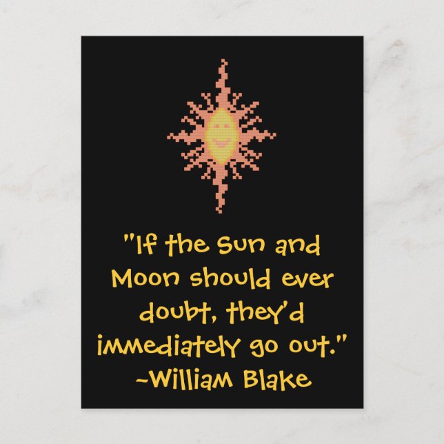 Postal William Blake Sun y Moon Quote (Anverso)