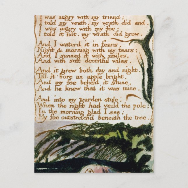 Postal William Blake | Un árbol venenoso (Anverso)