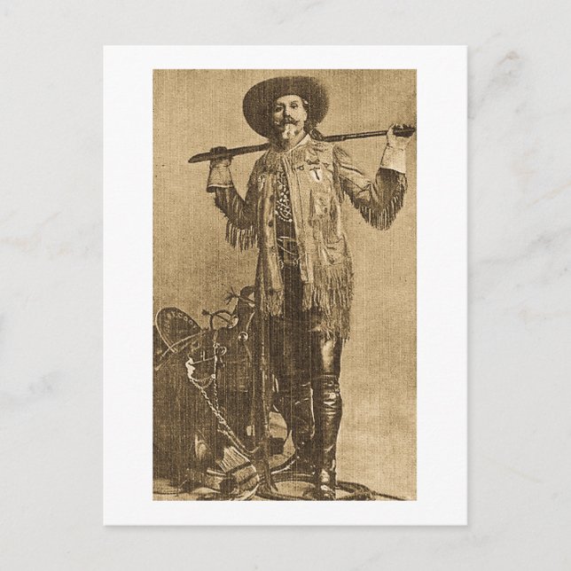 Postal William Cody - Frontiersman (Sepia) (Anverso)