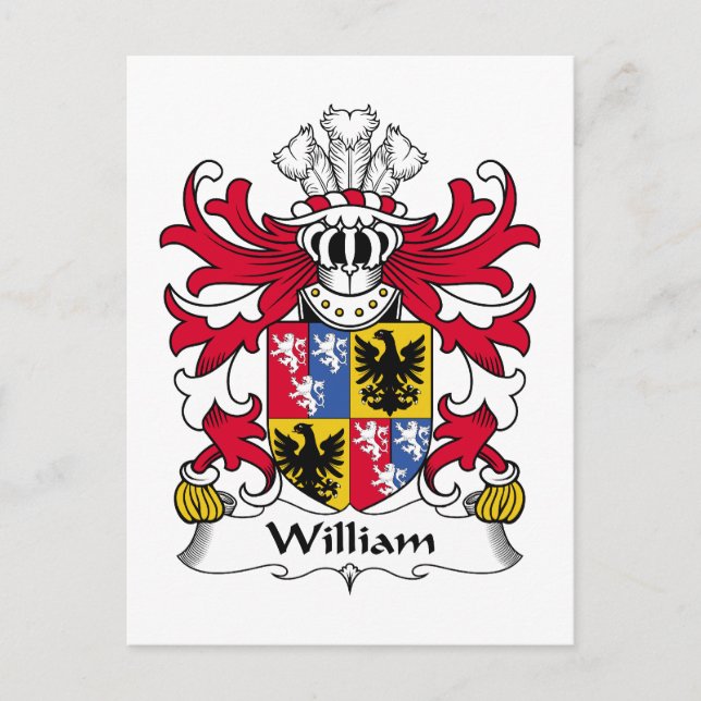 Postal William Family Crest (Anverso)