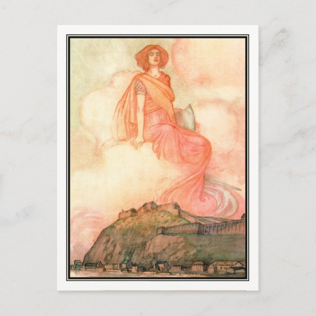 Postal William Heath Robinson - Canción del inglés (Anverso)