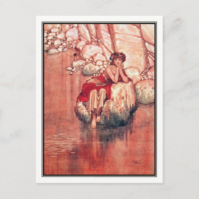 Postal William Heath Robinson - Los bebés del agua (Anverso)