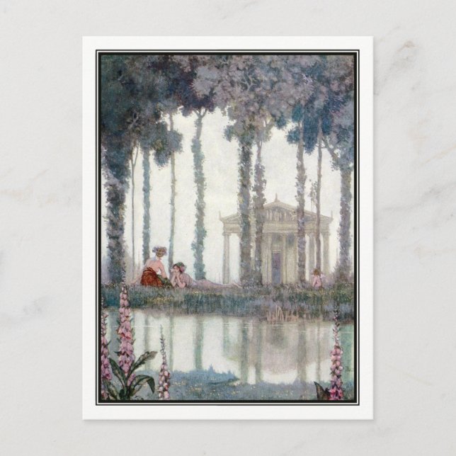 Postal William Heath Robinson - Un sueño nocturno de vera (Anverso)