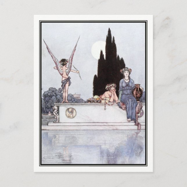 Postal William Heath Robinson - Un sueño nocturno de vera (Anverso)