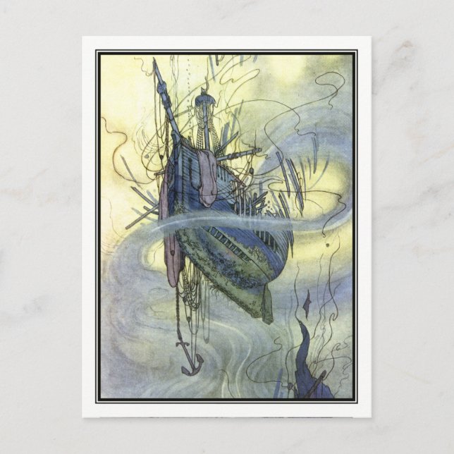Postal William Heath Robinson - Vintage Shipwreck (Anverso)