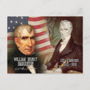 Postal William Henry Harrison - Noveno presidente de los