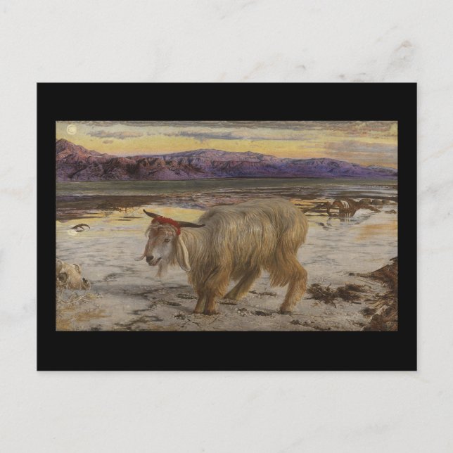 Postal William Holman Hunt El Chivo expiatorio (Anverso)
