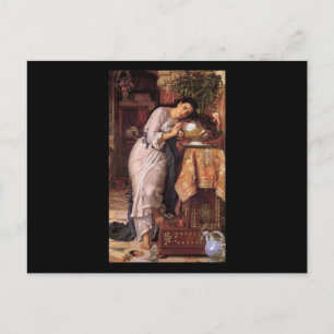 Postal William Holman Hunt Isabella y la olla de Basil