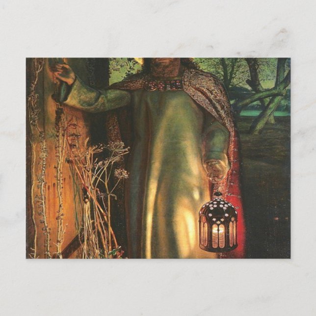 Postal William Holman Hunt La Luz Del Mundo (Anverso)