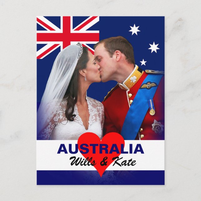 Postal William & Kate - Postcard de Australia (Anverso)