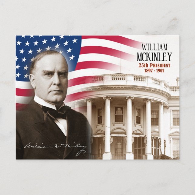 Postal William McKinley - 25° presidente de Estados Unido (Anverso)
