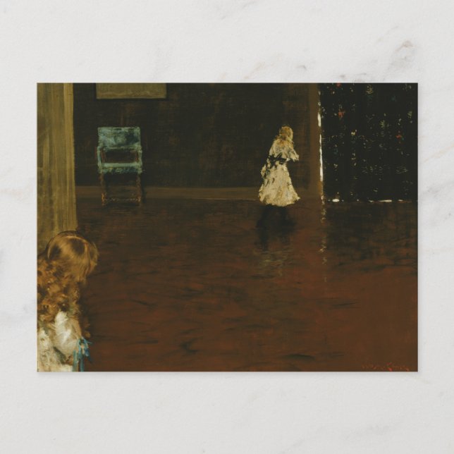 Postal William Merritt Chase - Escóndete y busca (Anverso)