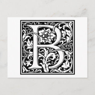 Postal William Morris Alphabet "B"