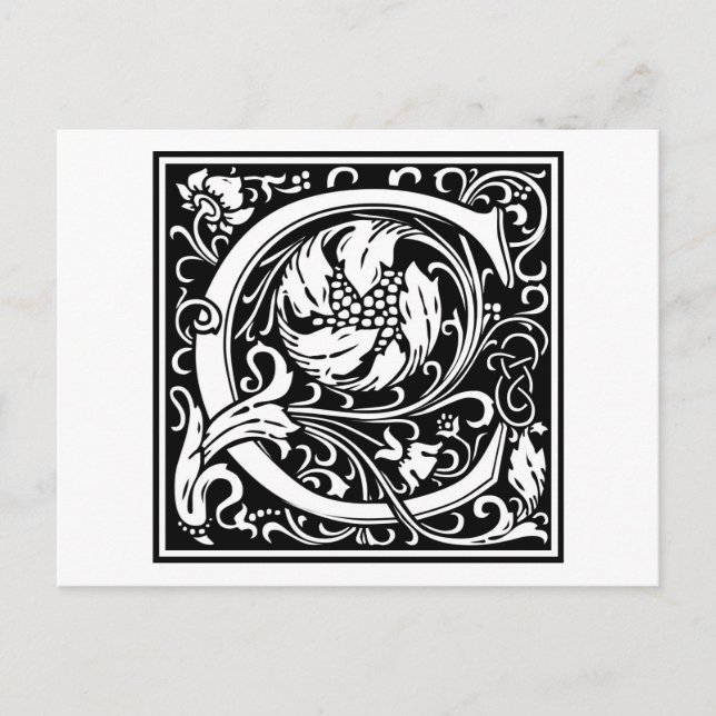 Postal William Morris Alphabet "C" (Anverso)