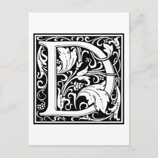 Postal William Morris Alphabet "D"