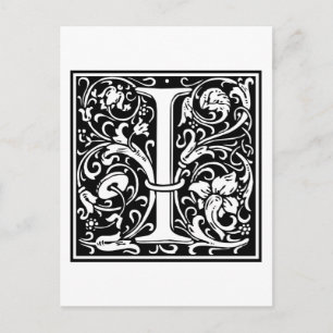 Postal William Morris Alphabet "I"