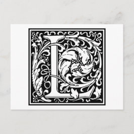 Postal William Morris Alphabet "L"