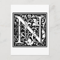 William Morris Alphabet "N"