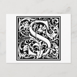 Postal William Morris Alphabet "S"