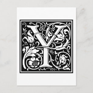 Postal William Morris Alphabet "Y"