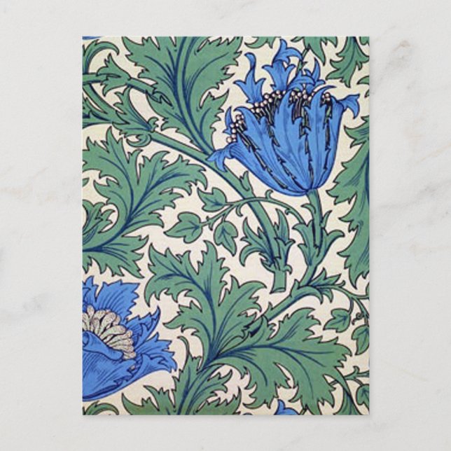 Postal William Morris "Anemone" (Anverso)