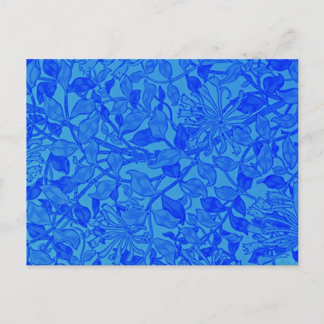 Postal William Morris, añil azul, (Anverso)