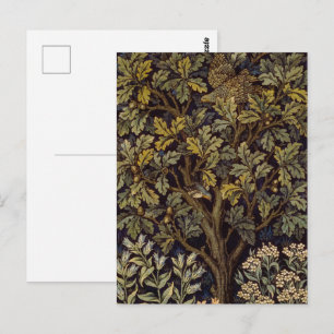 Postal William Morris - Árbol de pájaro faisán botánico
