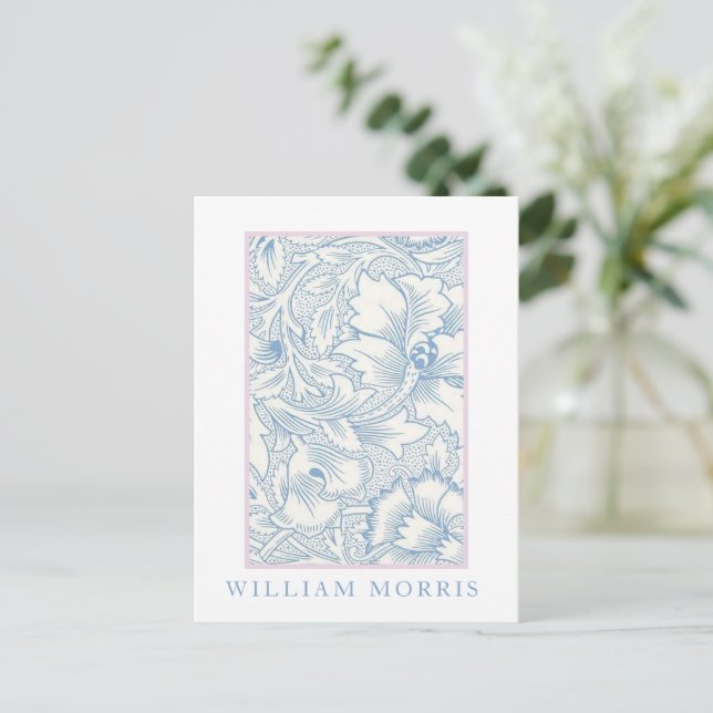 Postal William Morris - Art Nouveau Blue Acanthus (Anverso de pie)