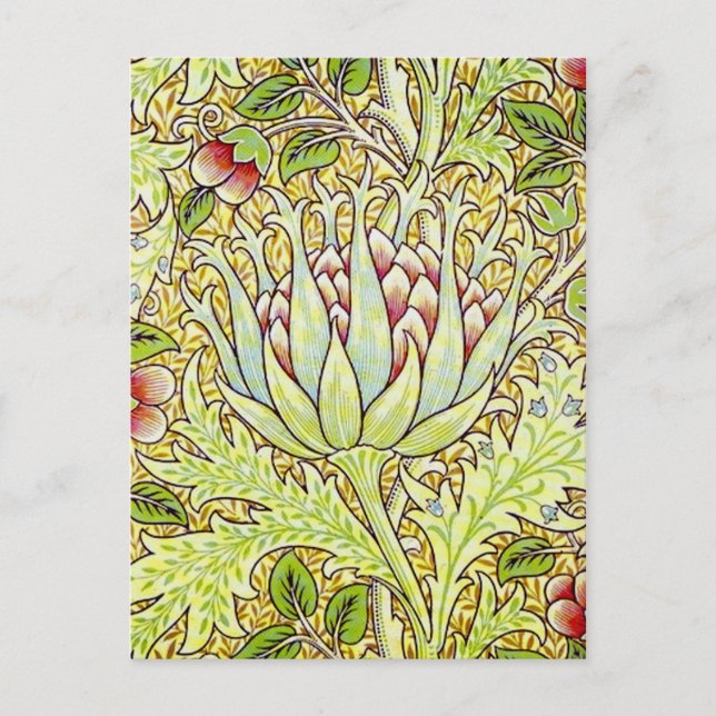 Postal William Morris Artichoke (Anverso)