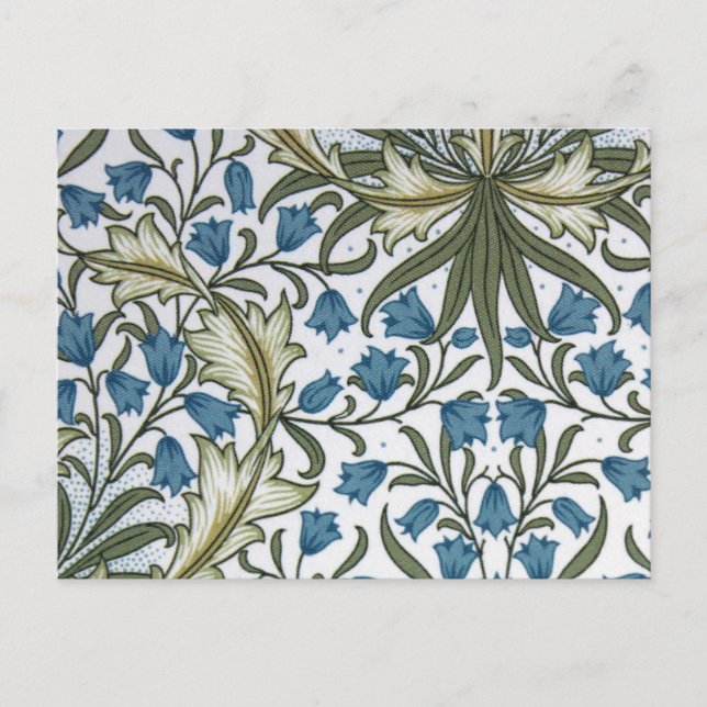 Postal William Morris bell flower harebell (Anverso)