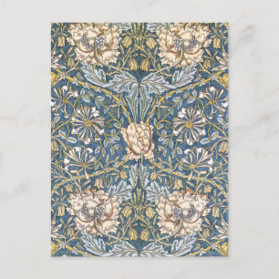 Postal William Morris Blue Floral