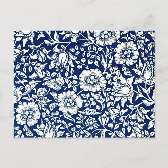 Postal William Morris - Blue Mallow (Anverso)