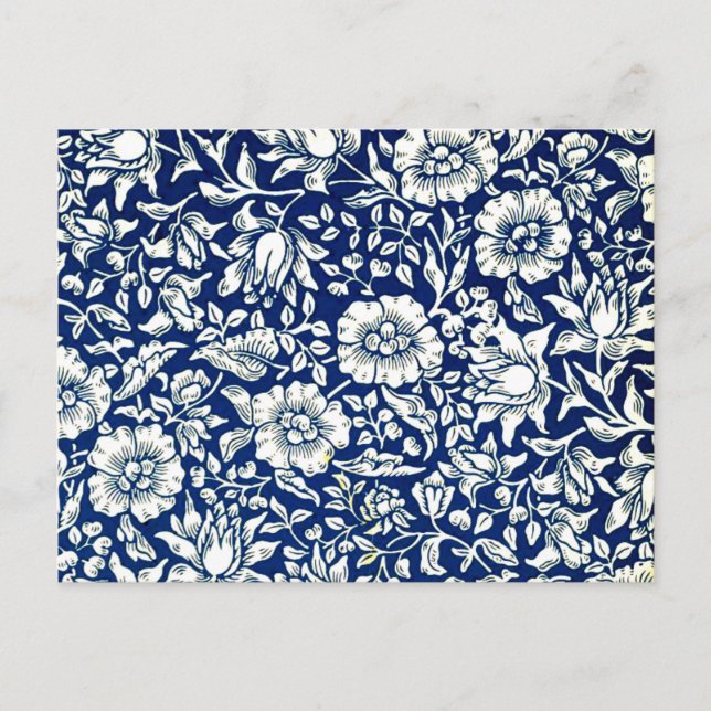 Postal William Morris - Blue Mallow (Anverso)