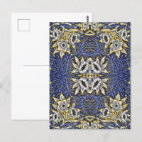 William Morris Blue y Gold Tulip Willow Design