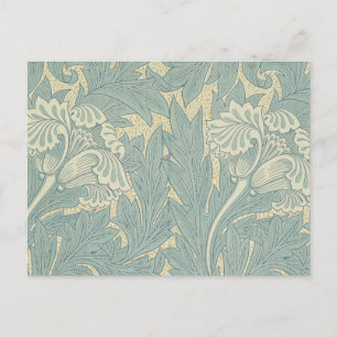 Postal William Morris Classic Tulip Blue Floral