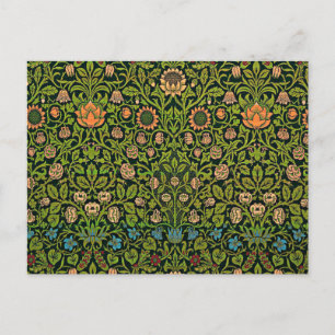 Postal William Morris - Columbine, verde oscuro, Case-Mat
