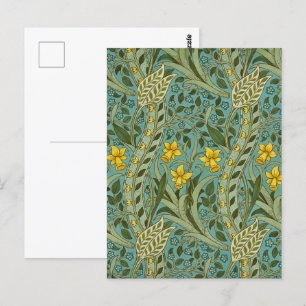Postal William Morris Daffodil Floral Pattern Classic