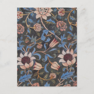 Postal William Morris Evenlode Arte Textil Floral