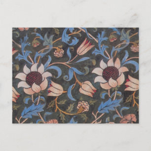 Postal William Morris Evenlode Arte Textil Floral