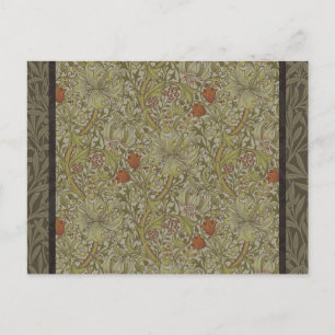 Postal William Morris Floral lily sauce diseño de impresi